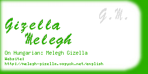 gizella melegh business card